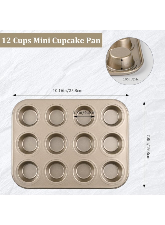 SRLIWHITE 12 Cup Muffin Nonstick Pan, Carbon Steel Baking Tin for Cupcakes, Muffins, and Mini Treats, Easy Clean, Warp-Resistant, Oven-Safe - Image 3